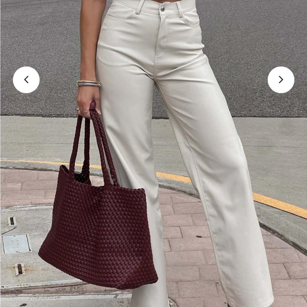 Vestique Perfect Leather Pants in cream